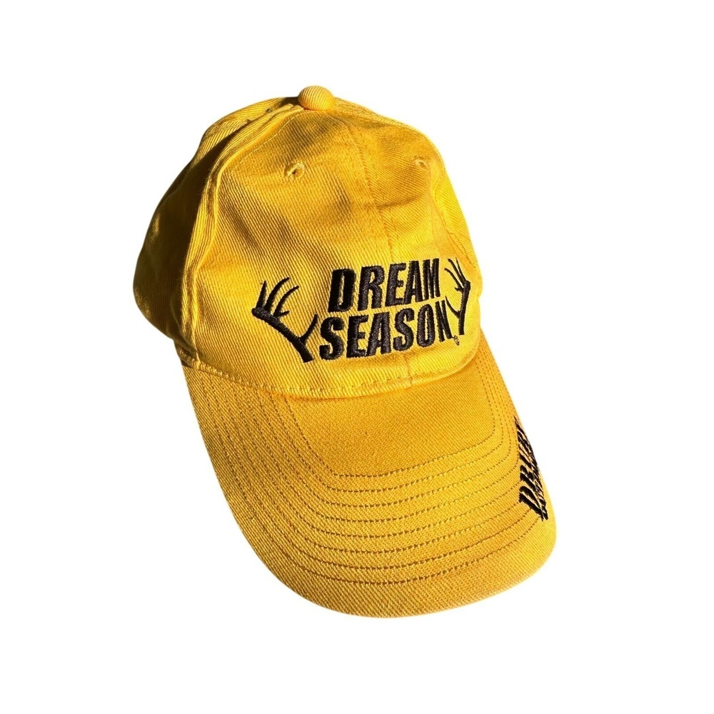 Drury Outdoors Dream Season Hat Mens Yellow Embroidered Hunting Baseball Cap